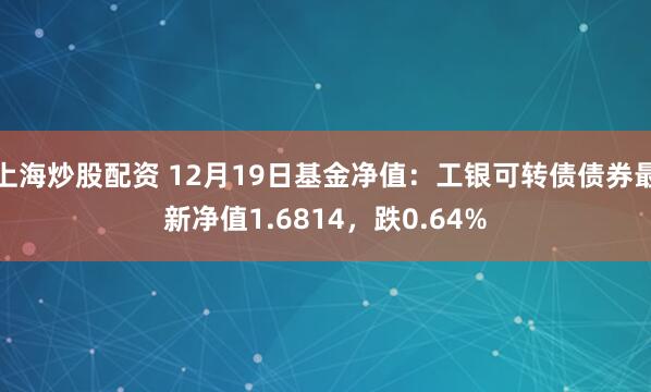 上海炒股配资 12月19日基金净值：工银可转债债券最新净值1.6814，跌0.64%