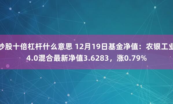 炒股十倍杠杆什么意思 12月19日基金净值：农银工业4.0混合最新净值3.6283，涨0.79%