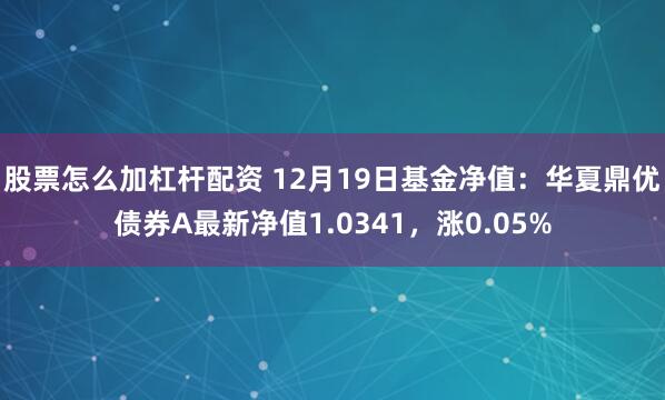 股票怎么加杠杆配资 12月19日基金净值：华夏鼎优债券A最新净值1.0341，涨0.05%