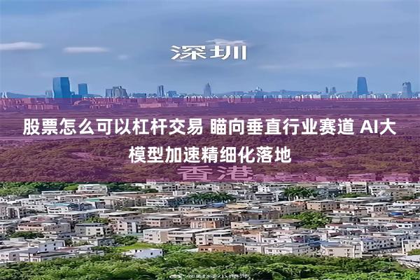 股票怎么可以杠杆交易 瞄向垂直行业赛道 AI大模型加速精细化落地