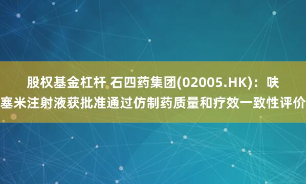 股权基金杠杆 石四药集团(02005.HK)：呋塞米注射液获批准通过仿制药质量和疗效一致性评价